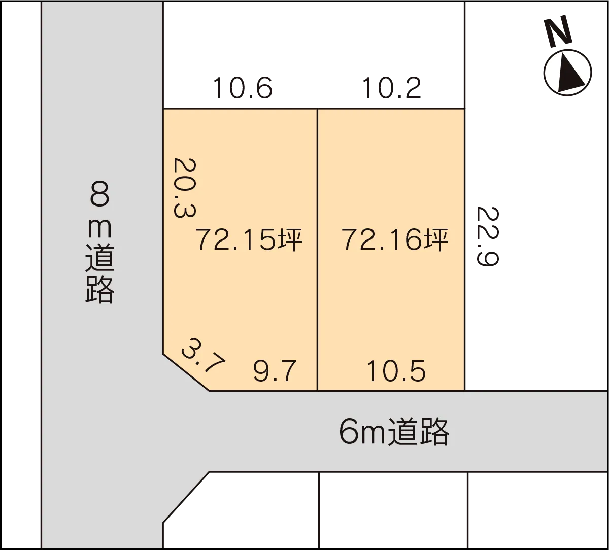 ホームタウン開発／宅地分譲／区画図